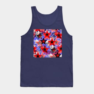 Festive red and blue stars Tank Top